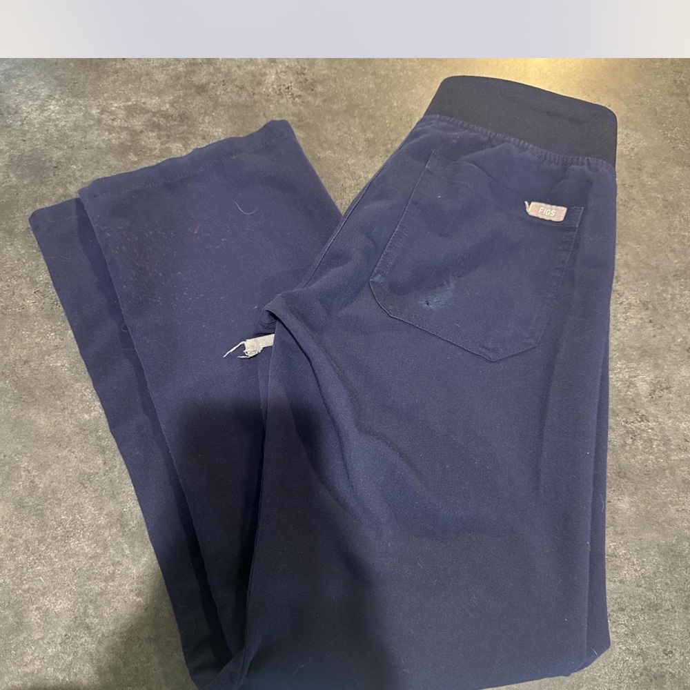 Figs Navy Straight Leg Pants